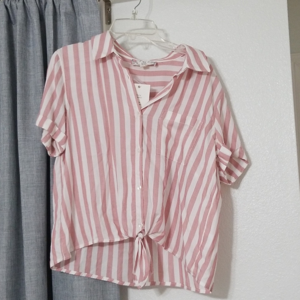 Pink striped top